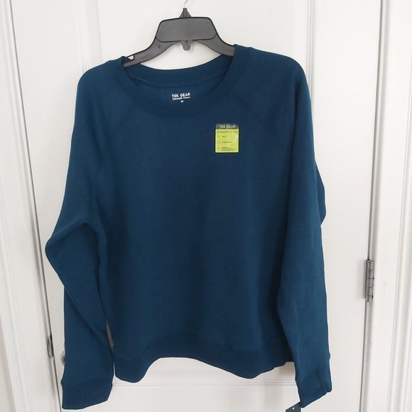 Women's Tek Gear Blue Crayon Ultrasoft Fleece Sweatshirt Size: Medium MSRP $30 - Picture 1 of 2
